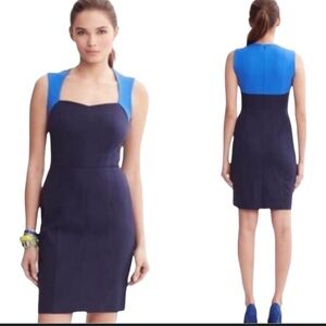 Banana Republic Blue And Navy Sloan Fit Dress